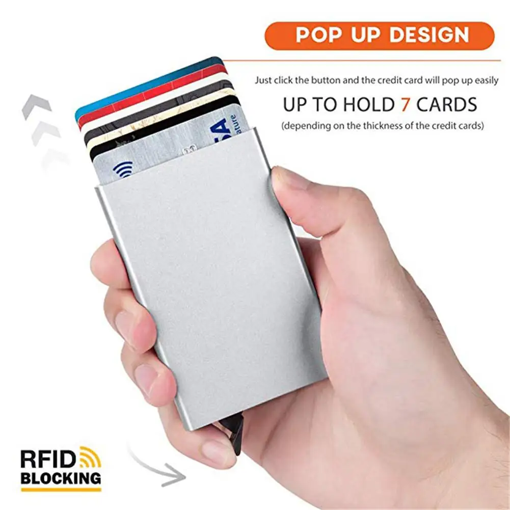 

Business Card RFID Card Holder Nfc Credit Card Case Minimalist Slim Wallet Front Pocket Card Protector
