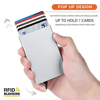

Business Card RFID Card Holder Nfc Credit Card Case Minimalist Slim Wallet Front Pocket Card Protector