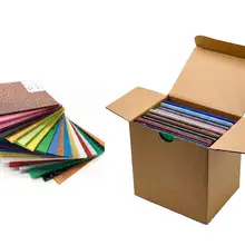 Полный набор акриловых(ПММА) односторонних сверкающих листов, 98 мм x 98 мм x 3,0 мм(Д x Ш x Т), 18 цветов/комплект