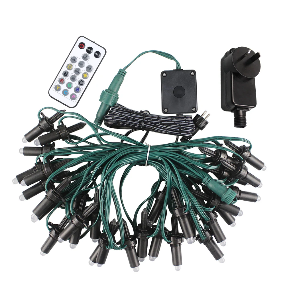 

Remote Controller Christmas 32 LED Colorful String Light Lawn Landscape Light IP67 DC6V 6W 10M/32.8Ft Garden Xmas Home Party