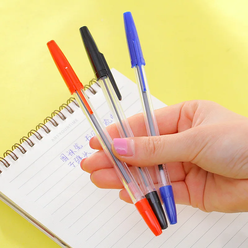 

50pcs/set Wholesale Ballpoint Pen Red Blue Black Pen 1.0mm Student Stationery Office Supplies Cheap Price Office Stationeries