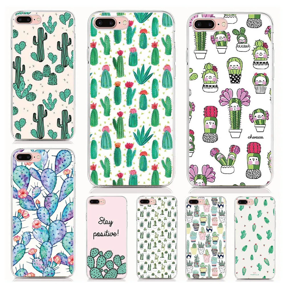 

For Xiaomi Mi 5X A1 6X A2 8 8SE 8 Lite Mix 3 Mix 2 Pocophone F1 Case Print Cactus Back Cover Coque Shell Phone Cases