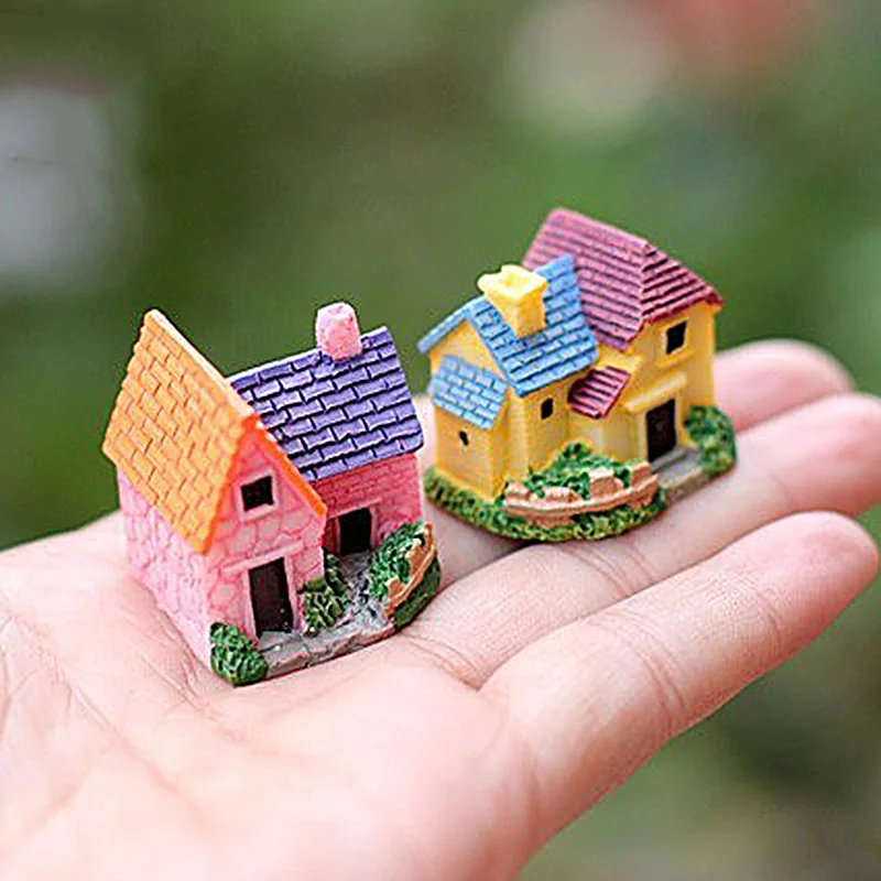 Sale Quality Mini Colorful House Fairy Garden Miniatures Gnomes