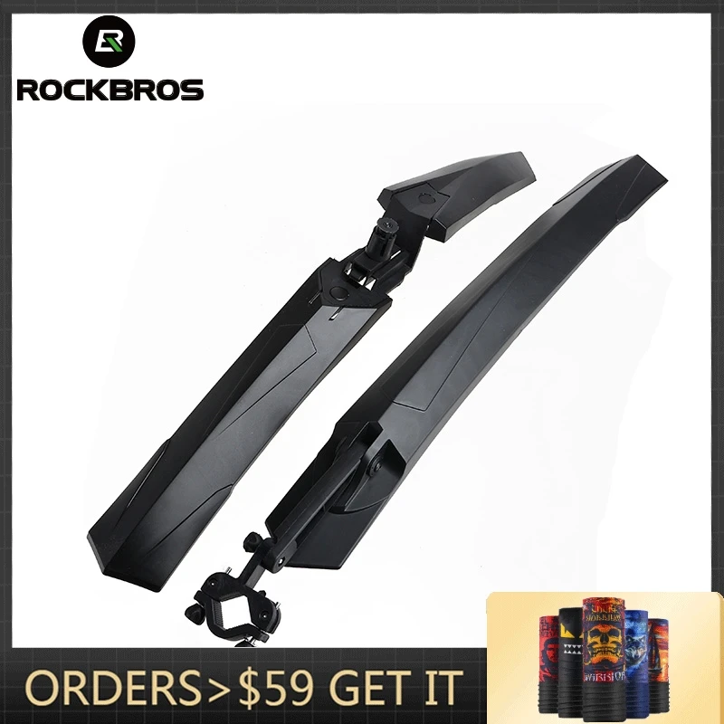 ROCKBROS 26/" Bike Bicycle MTB Fender Mudguard Front /& Rear Quick Release Black