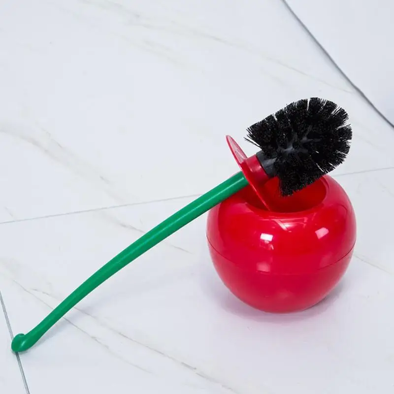 Toilet Brush Holders Creative Lovely Cherry Shape Lavatory Brush Toilet