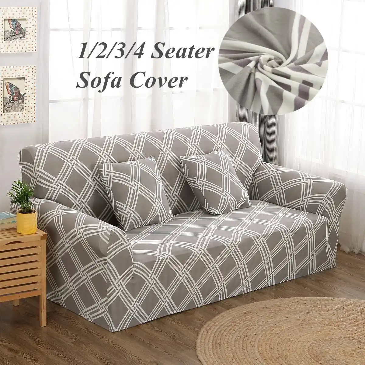 Lattice Elastic Stretch Universal Sofa Covers Sectional Throw Couch