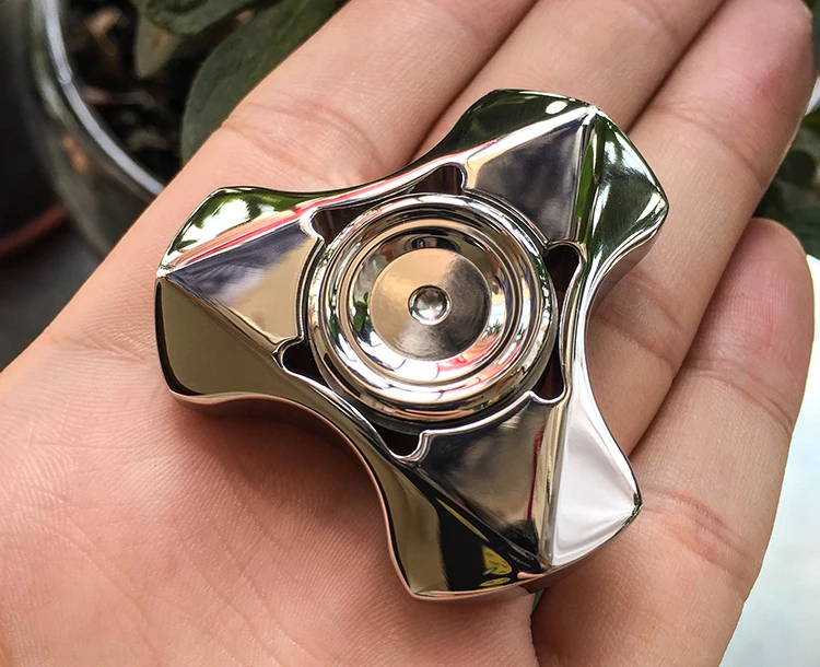 

New Triangular Star Trek Stainless Steel Metal EDC Fidget Hand Spinner Finger Stress Tri-Spinner Autism ADHD Anxiety Stress Gift