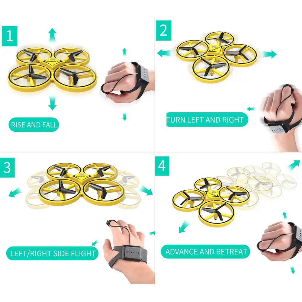 ZF04 RC Drone Mini Infrared Induction Hand Control Drone Altitude Hold 2 Controllers Quadcopter for Kids Toy Gift ZF04 RC Drone Mini Infrared Induction Hand Control Drone Altitude Hold 2 Controllers Quadcopter for Kids Toy Gift