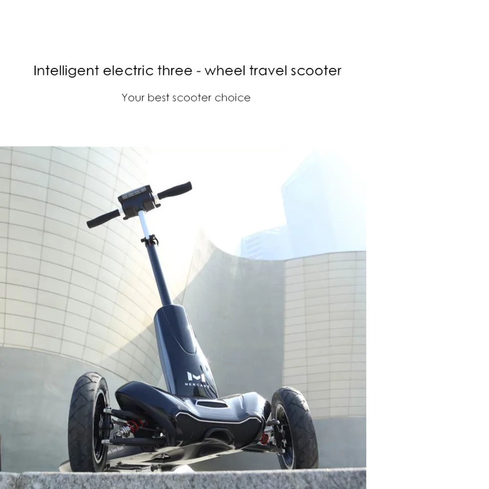Discount New Brand M1 350w 36v Folding Aluminum Alloy Three-wheel Electric Scooter Steering-wheel Skateboard Hover Board 1