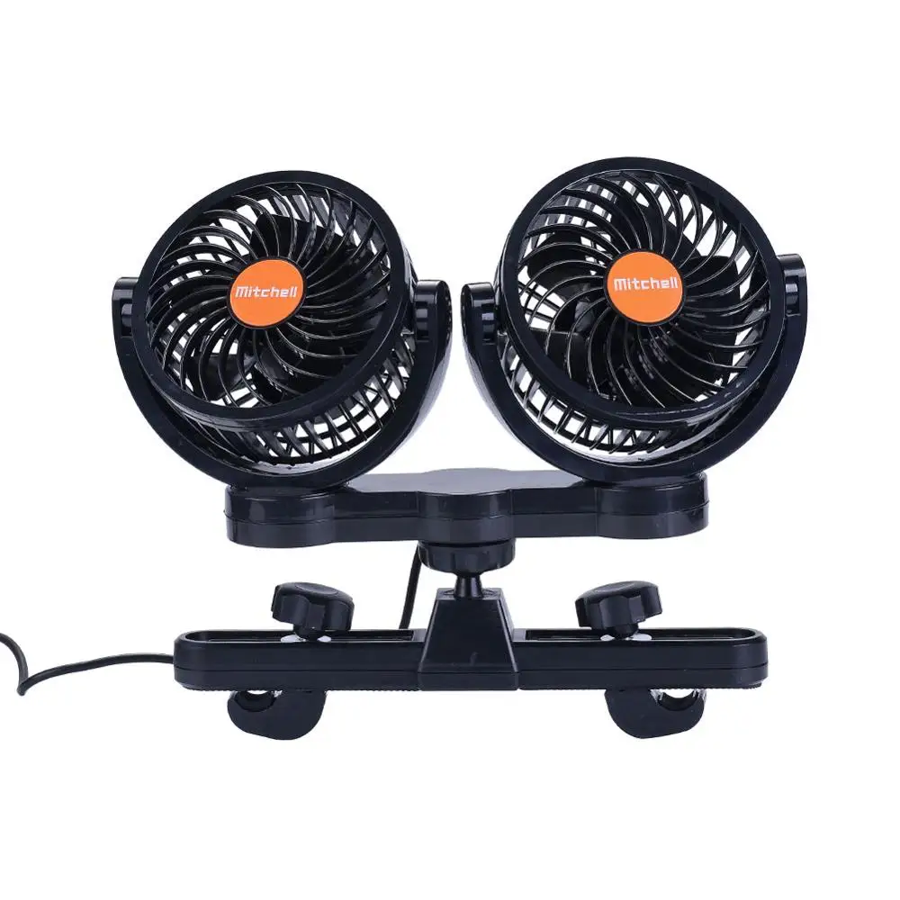 Buy 24V Car Fans 360 Rotation Backseat Dual Head Car