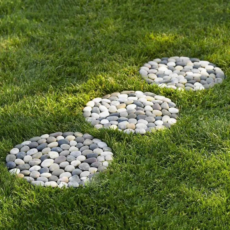 

2PCS Riginality Path Maker Mold Concrete Molds Pavement Mold Beautiful Round Black Garden DIY Cement Slate Road #CW