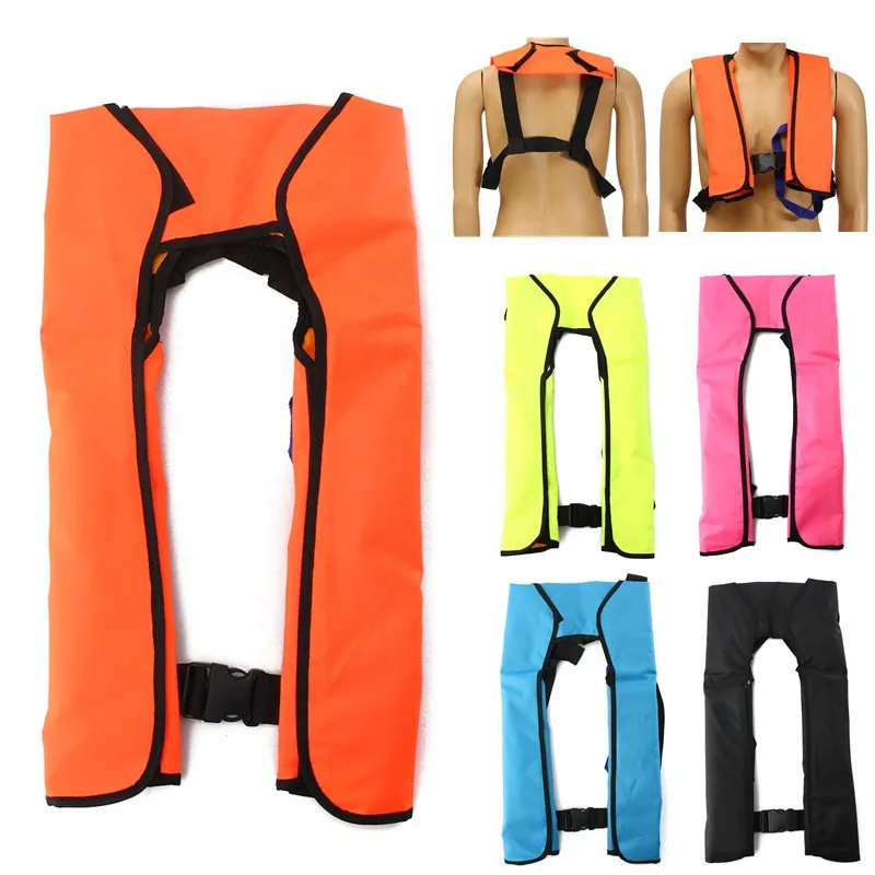 

Adult Inflatable Life Jacket Swiming Life Vest Fishing Life Jacket 5 Sec Automatic Inflatable Top Rescue Vest Survival Life Jack