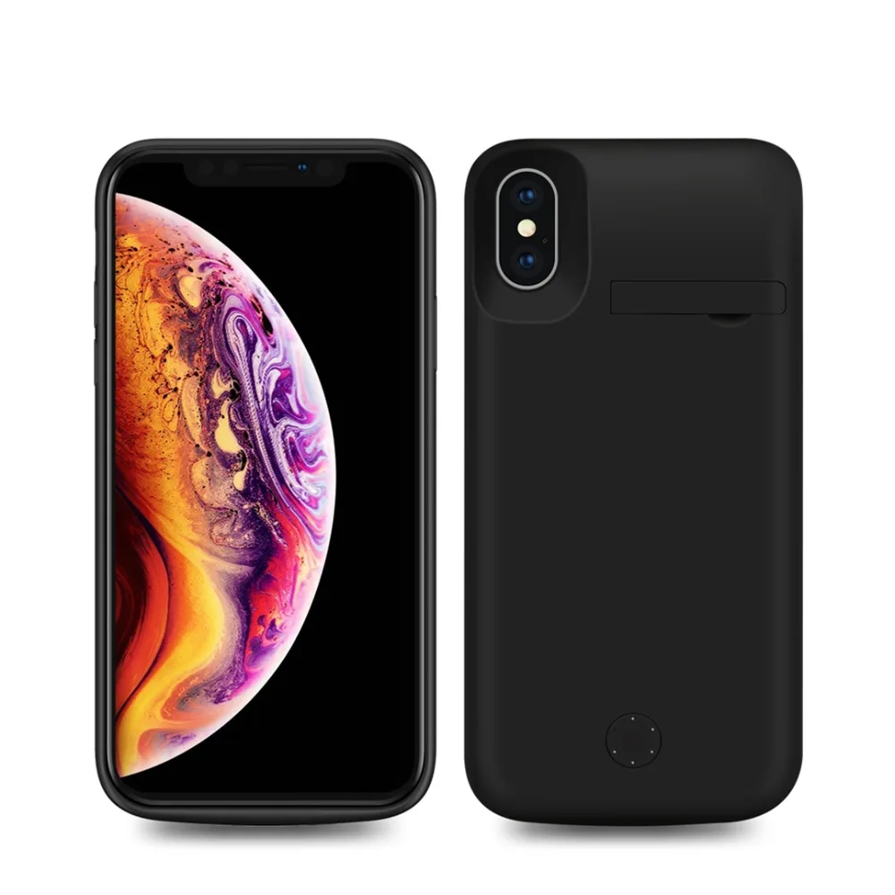 

For iPhone Xr/Xs Max 6000mAh Battery Charger Phone Case Power Bank External Battery Charger Protect phone Cover with Kickstand