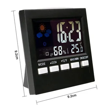 

2018 Home Tem ToolDigital Thermometer Hygrometer Indoor Electronic Temperature Humidity Monitor Clock Weather Station