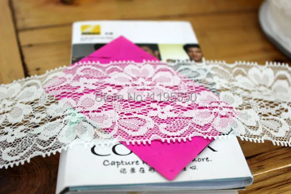 Stretch Lace Elastic Ribbon Off White Soft Wedding 6cm wide Hair bows Decoration Accessories | Дом и сад