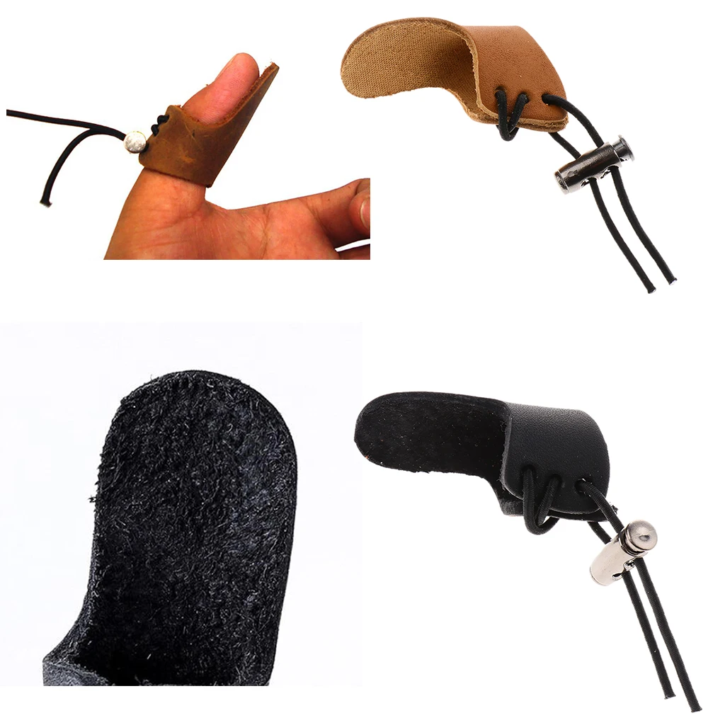 

Archery Finger Tab Thumb Finger Protector for Mongolian Recurve Bow, Compound Bows