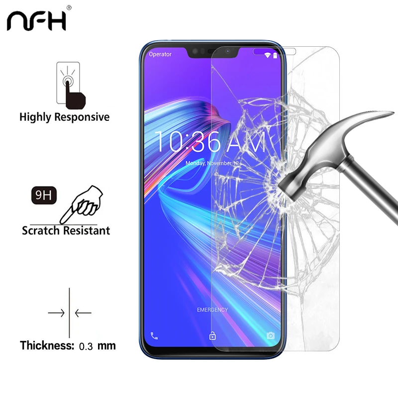 

5PCS Tempered Glass For ASUS ZenFone Max M2 Screen Protector for ASUS ZenFone Max M 2 ZB633KL 2.5D 9H Film on Max M2 Glass 2PCS