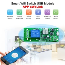 2 шт. eWeLink USB DC5V переключатель Wi-Fi Беспроводной триггерный релейный модуль умный дом Модули автоматизации с помощью приложения на телефоне дистанционного Управление переключатель таймера уличного света