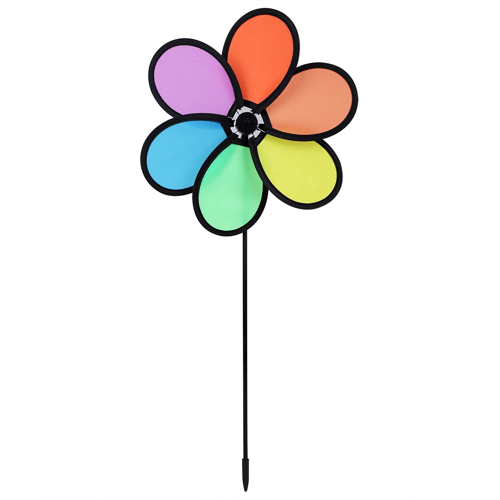 

2019 New Arrivials Colorful Rainbow Dazy Flower Spinner Wind Windmill Garden Yard Outdoor Decor Kids Toys
