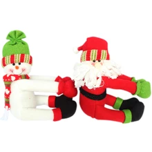 New-2pcs рождественские украшения, подарочные пакеты для винной бутылки, чехол для снеговика, кукольный стол, Рождественский Декор(Санта Клаус и Снеговик