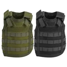 Новая тактическая бутылка пива жилет крышка военный Мини Миниатюрный Molle жилет Личная бутылка напиток набор регулируемые плечевые ремни