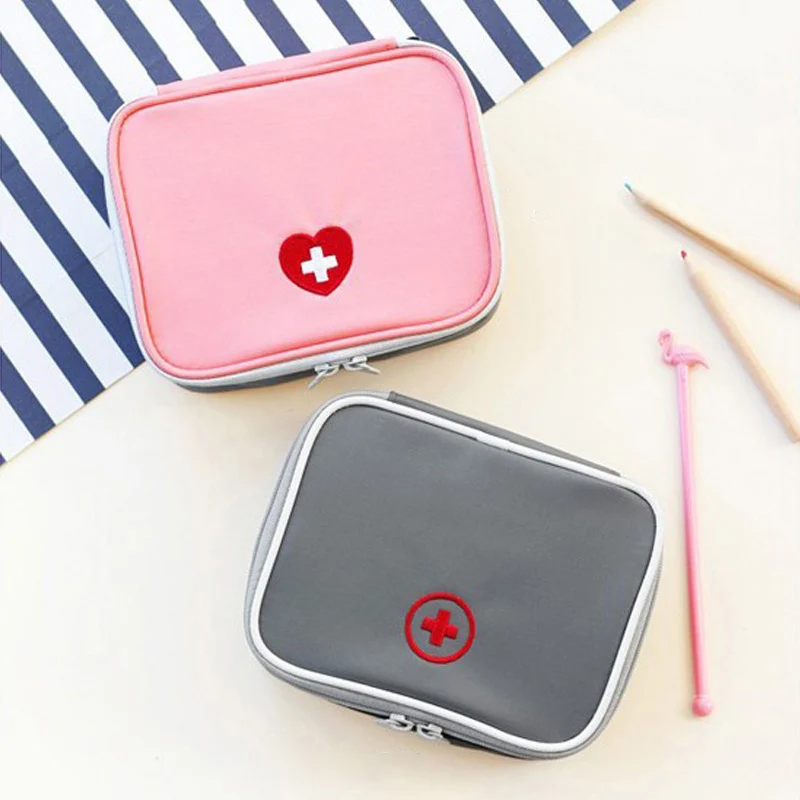 السفر المحمولة الإسعافات الأولية حقيبة صغيرة المنظم مستحضرات التجميل مجوهرات البسيطة في الهواء الطلق الطوارئ عدة تخزين حقائب حقيبة الطب حز...