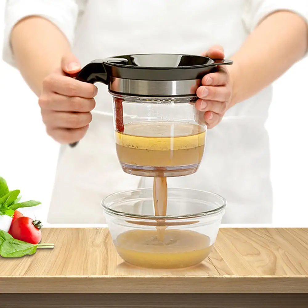

4 Cup Fat Separator Oil Separating Kitchen Tool Heat Resistant Durable Plastic