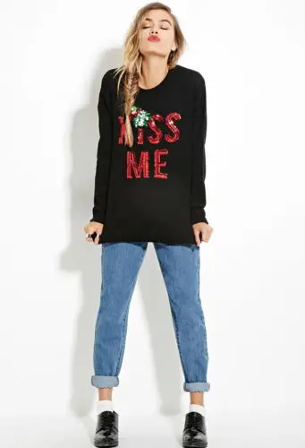 New Women Christmas Long Sleeve Sweater 2018 Winter Xmas Knitwear Cartoon Snowman Pullover Jumper Tops