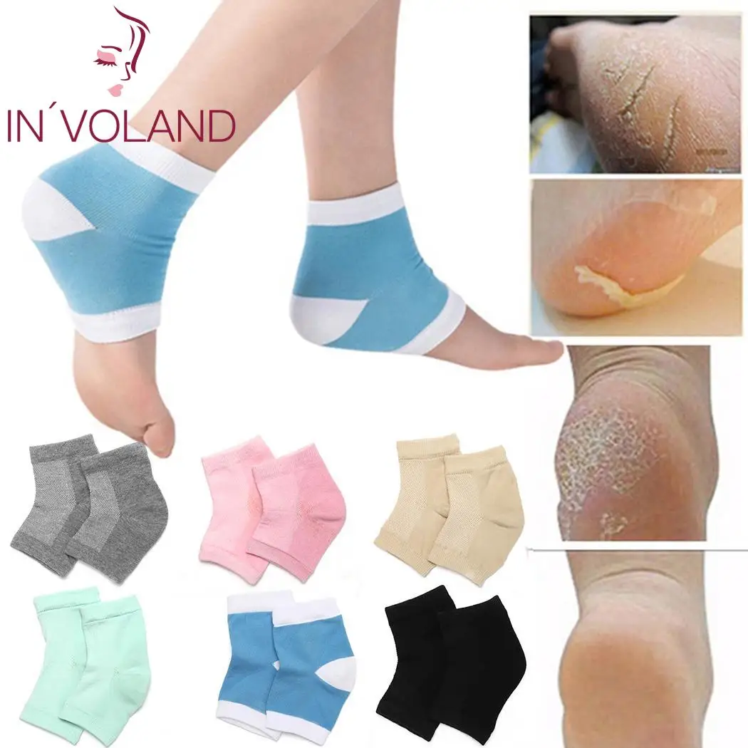 New Moisturizing Gel Heel Socks Open Toe for Dry Hard Cracked Heels