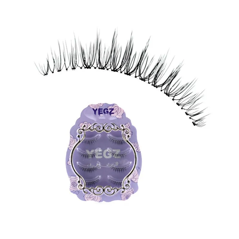 

4 Pairs eyelashes Makeup Eye Lashes Pretty Nature Short Cross False Eyelashes Daily Handmade Fake Eye Lashes Cosmetics Tools
