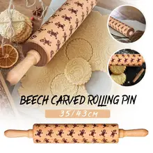 Рельефная Скалка пряник человек шаблон рельефная Скалка бук резные печати Скалка Pin