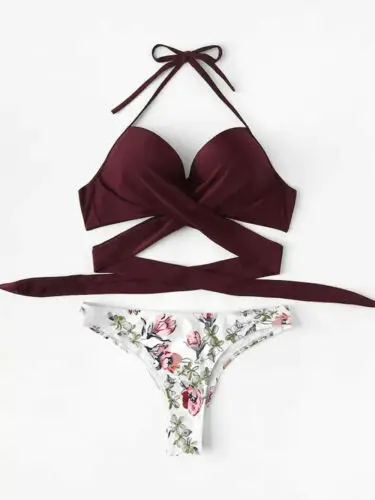 

Women's Thicken Bra Bandage Swimsuit Pushups Bikini Set Swimwear Beachwear Hot