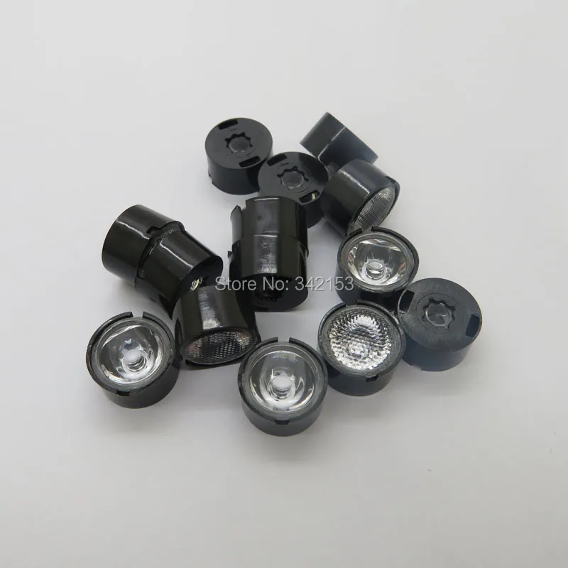

100PCS 13MM PMMA LED LENS With White Holder For Cree XPE XTE XPG Epileds Semileds 3535 Led Emitter Lamp Lights Lighting