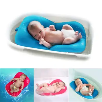 

Baby Portable Bath Shower Cushion Mat Bed Flower Pillow Pad Newborn Bathing Non-Slip Blooming Bathroom Bathtub Support Seat