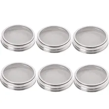 10 Упаковка, нержавеющая сталь растягивающиеся крышки изогнутые сетчатые банки растягивающиеся комплект крышек для широкого рта Мейсон Банки консервные банки для изготовления Org