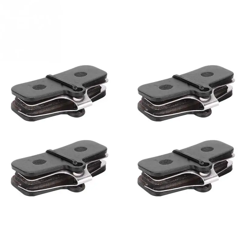 4 Pair Resin Semi Metal Bicycle Disc Brake Pads Spring Clips Bike