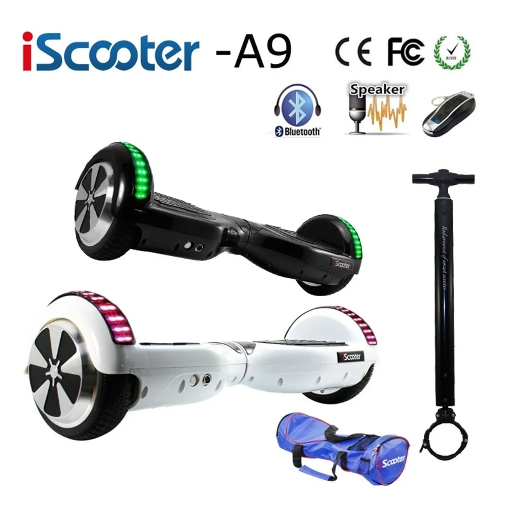 

Hot Iscooter Bluetooth 6.5 Inch Hoverboard 2 Smart Steering-wheel Electric Skateboard Self Balancing Scooter Balance Hover Board