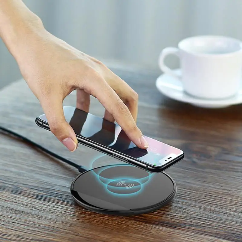 

Qi Certificated Wireless Charger Ultra-slim Pad Fast Charging 15W 10W 7.5W 5W For SAMSUNG IPhoneX Qi Standard Wireless Charger