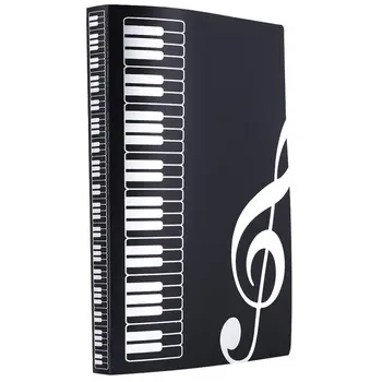 

Music Sheet File Paper Documents Storage Folder Holder PVC.A4 Size,40 Pockets (Black)