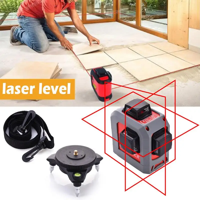 

High Precision 12 Lines 3 Points Laser Level 360 Degree Cross Laser Levels Red Line Measuring Tool Construction Essential Tools