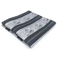 купить! UH29 Белый Пейсли Mens Pocket Square Мода Классический Платок Шелковое Платье Hanky Лучший!