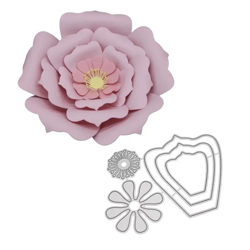 

DIY Hand Embossed Openwork Flowers Greeting Card Album Production Metal Handicraft Cutting Abrasives Creative Carbon Steel Die