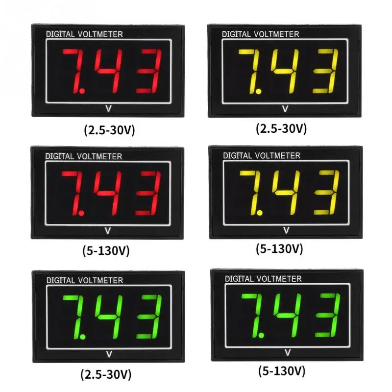 1 шт. цифровой светодиодный дисплей водонепроницаемый прецизионный вольтметр постоянного тока измеритель напряжения