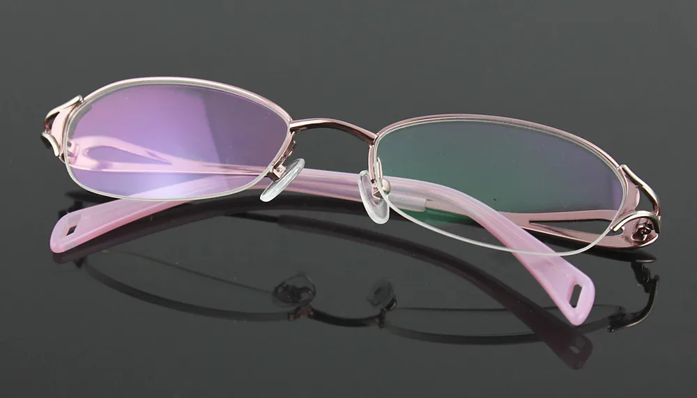 Новые женские Половина очки без оправы Модные оптические очки RXable близорукость очки 7252 прозрачные линзы