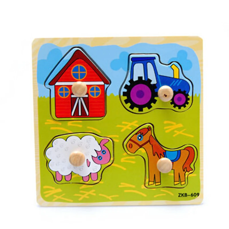 

Toddler Intelligence Shape Sorter Animal Wooden Brick Puzzle Educational Toy New