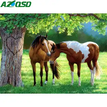 

AZQSD Diamond Painting Animal Horse Picture Of Rhinestones Gift Crafts Handicrafts Diamond Embroidery Sale Home Decor Wall Art