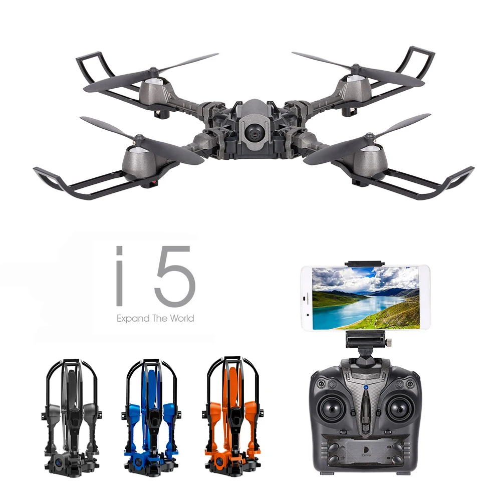 Original Yizhan iDrone I5HW 2.4G 4CH 0.3MP HD Camera WiFi FPV Drone Altitude Hold RC Foldable Quadcopter APP Remote Control