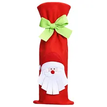 Промо-акция! Новая Красная рождественская елка, украшение, винный мешок, обеденный стол, рождественские принадлежности# C 35,5 см x 12,5 см