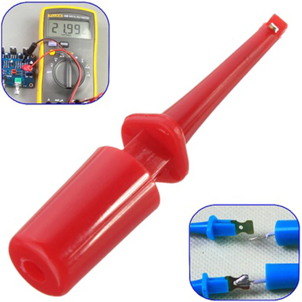 

10PCS Multimeter Lead Wire Clip Test Small Probe Hook Clip Set Grabbers Colorful Random