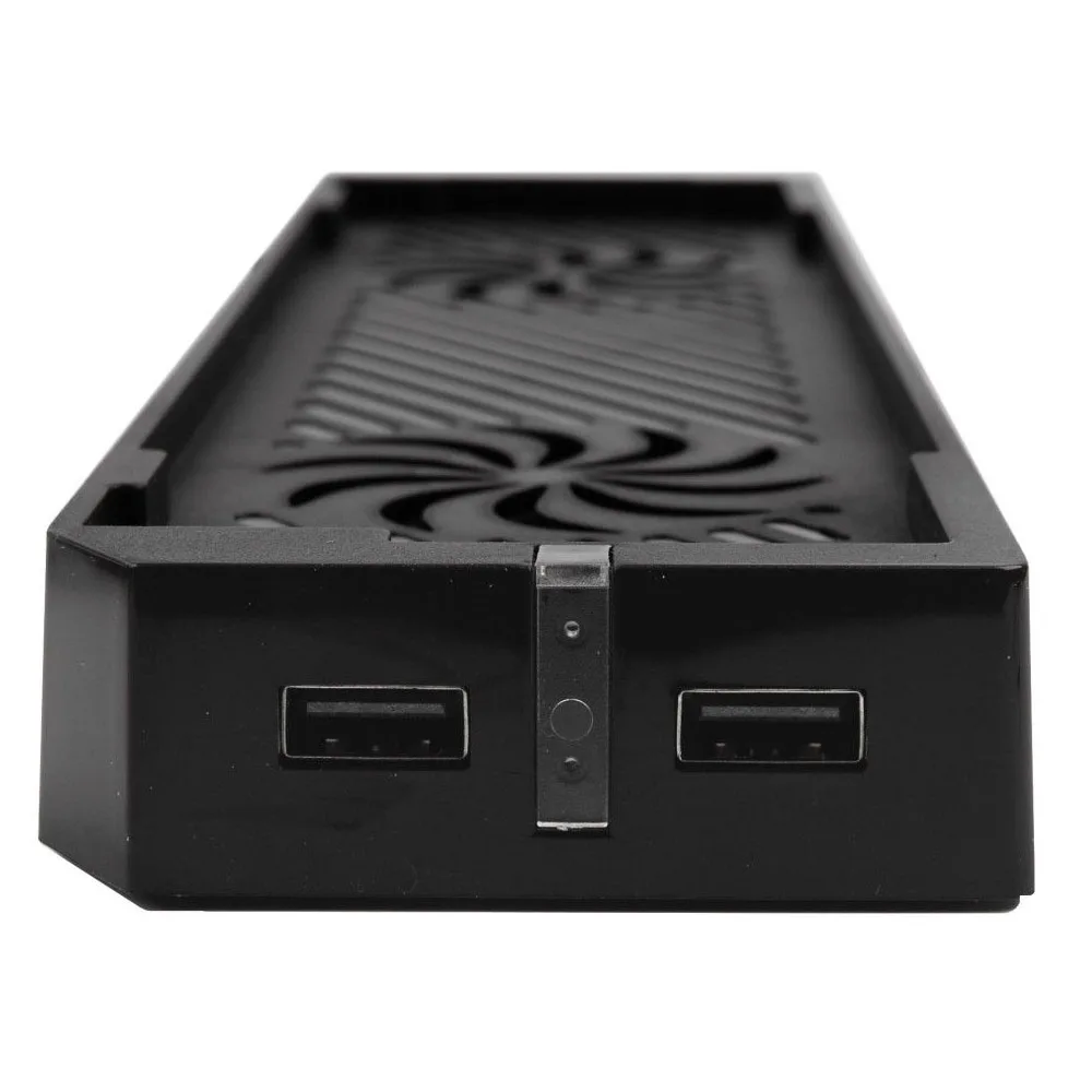 OSTENT 듀얼 USB 냉각 선풍기 쿨러 스탠드, 온도 제어, Xbox One X 콘솔용 2 USB 포트 허브